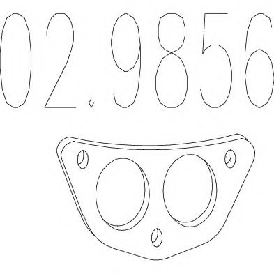MTS 02.9856 Gasket, exhaust pipe